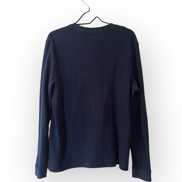 Ted Baker London Navy Blue Waffle Knit Thermal Men’s Size 5 XL Long Sleeves - Picture 2 of 9